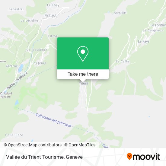 Vallée du Trient Tourisme plan