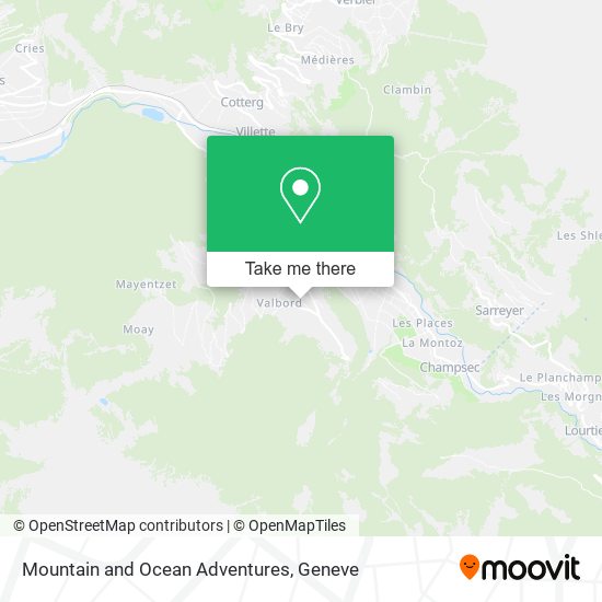 Mountain and Ocean Adventures map