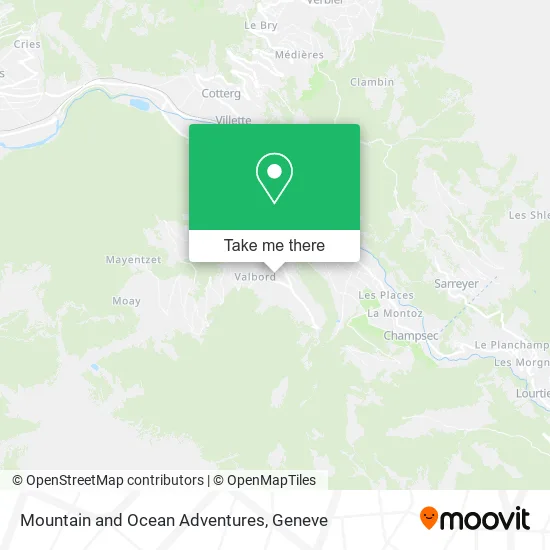 Mountain and Ocean Adventures map