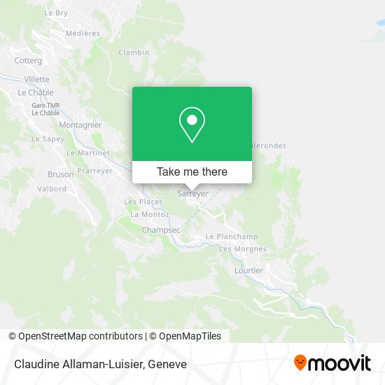 Claudine Allaman-Luisier map