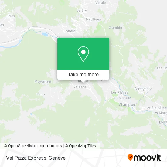 Val Pizza Express map