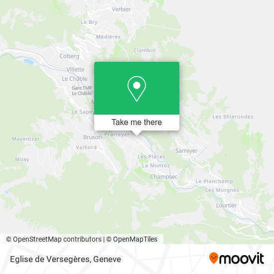 Eglise de Versegères map