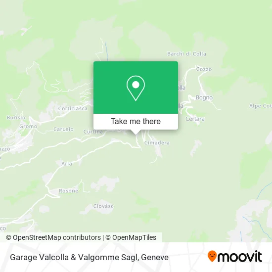 Garage Valcolla & Valgomme Sagl map