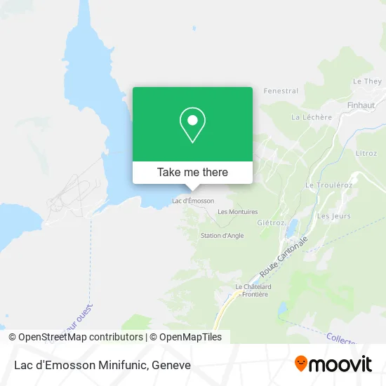 Lac d'Emosson Minifunic map