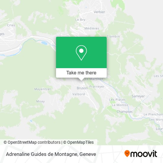 Adrenaline Guides de Montagne map