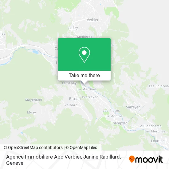 Agence Immobilière Abc Verbier, Janine Rapillard map