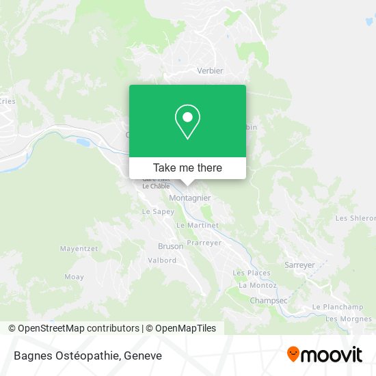 Bagnes Ostéopathie map