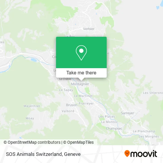 SOS Animals Switzerland map
