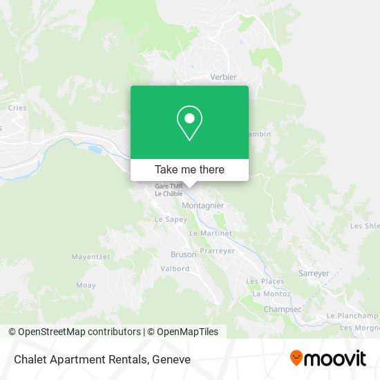 Chalet Apartment Rentals map