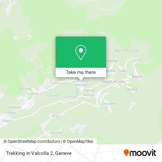 Trekking in Valcolla 2 map