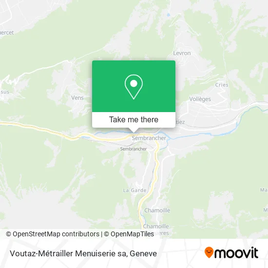 Voutaz-Métrailler Menuiserie sa map