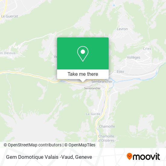 Gem Domotique Valais -Vaud map