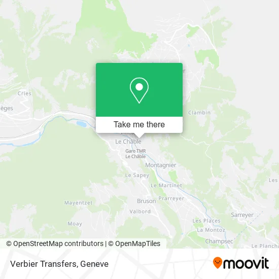 Verbier Transfers map
