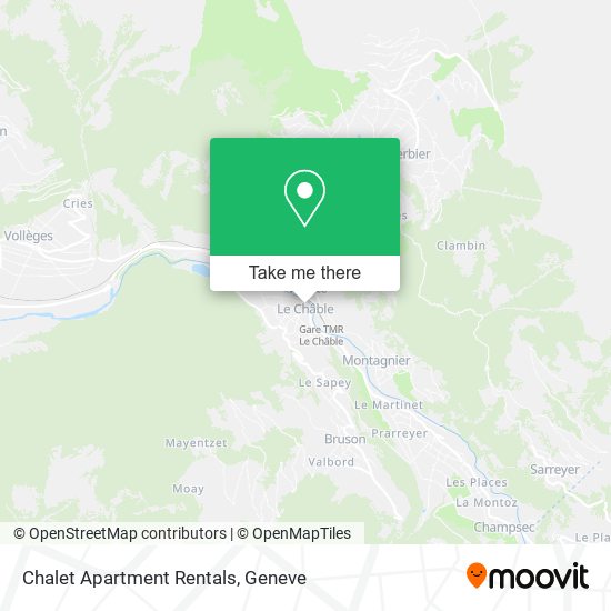 Chalet Apartment Rentals map