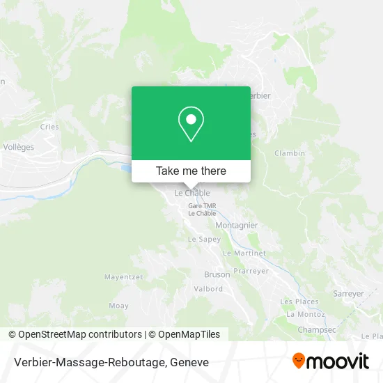 Verbier-Massage-Reboutage map
