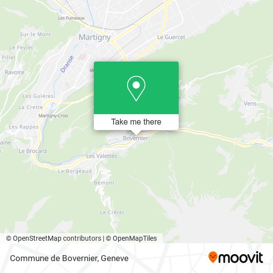 Commune de Bovernier map