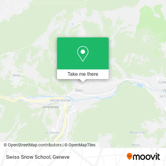 Swiss Snow School map