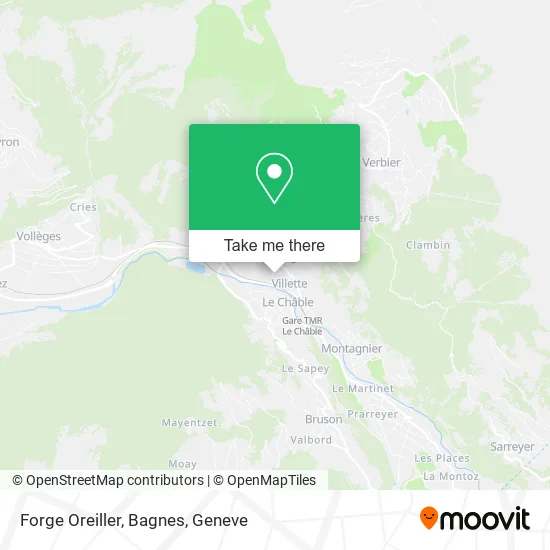 Forge Oreiller, Bagnes map