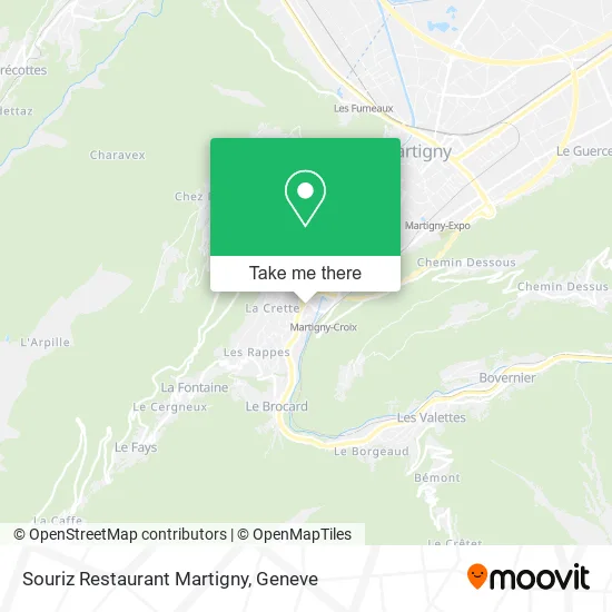 Souriz Restaurant Martigny map