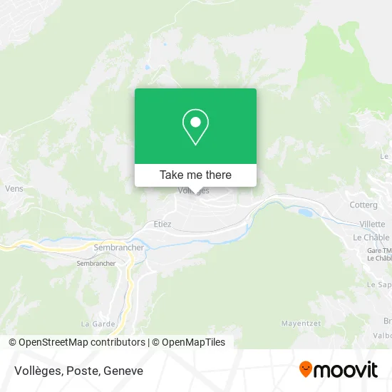 Vollèges, Poste map