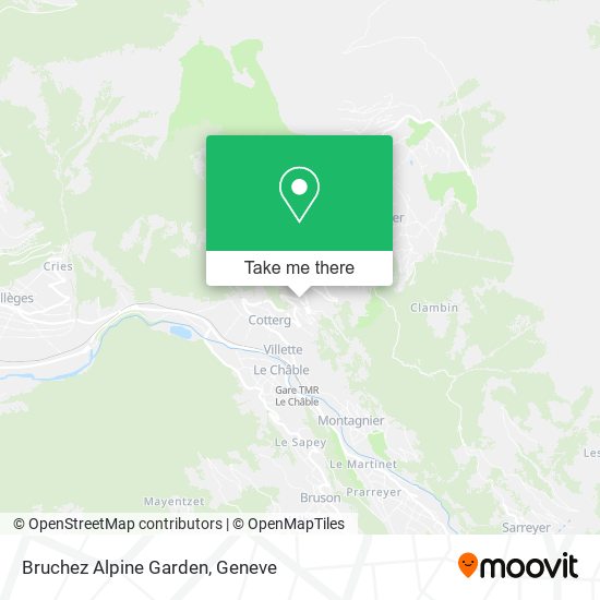 Bruchez Alpine Garden map