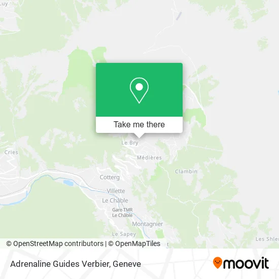 Adrenaline Guides Verbier map