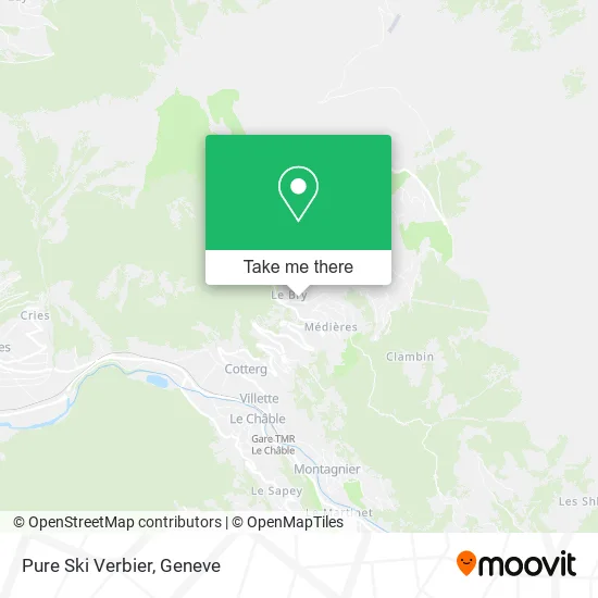 Pure Ski Verbier map