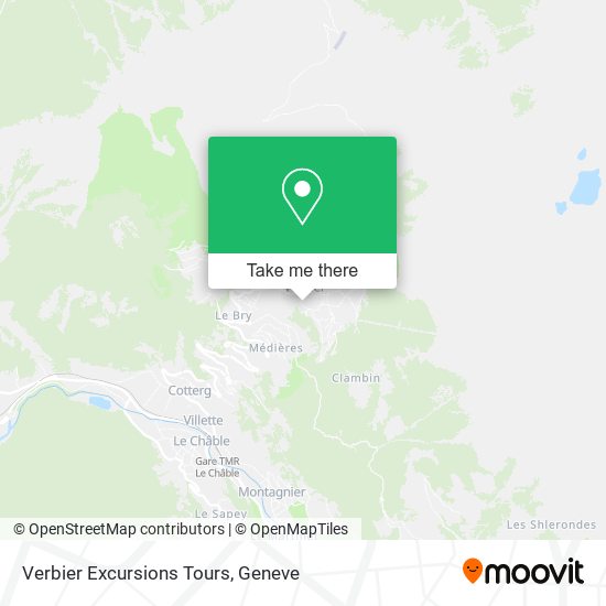 Verbier Excursions Tours map