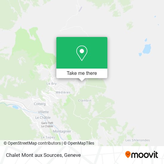 Chalet Mont aux Sources map