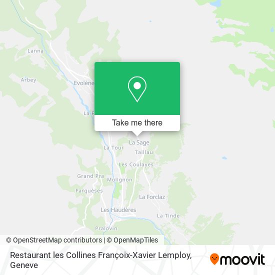 Restaurant les Collines Françoix-Xavier Lemploy map