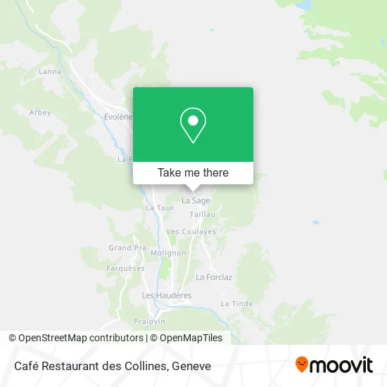 Café Restaurant des Collines map