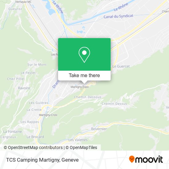 TCS Camping Martigny map