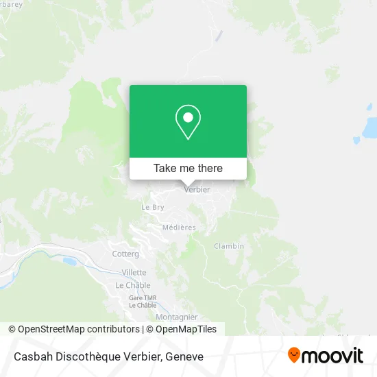 Casbah Discothèque Verbier map
