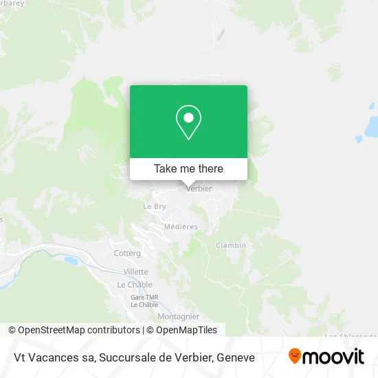 Vt Vacances sa, Succursale de Verbier map