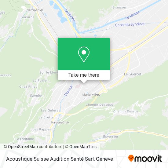 Acoustique Suisse Audition Santé Sarl map