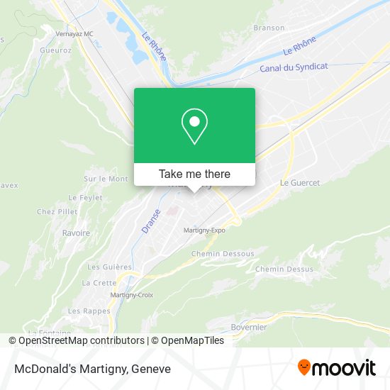 McDonald's Martigny map