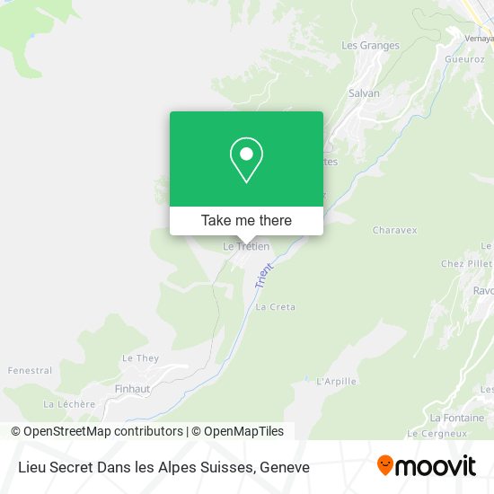 Lieu Secret Dans les Alpes Suisses map