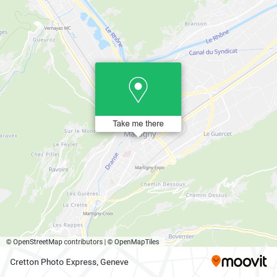 Cretton Photo Express map