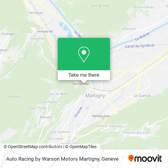 Auto Racing by Warson Motors Martigny map