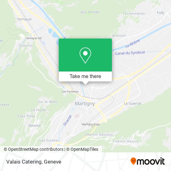 Valais Catering map