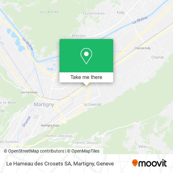 Le Hameau des Crosets SA, Martigny map