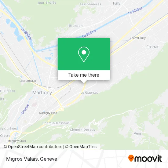 Migros Valais map