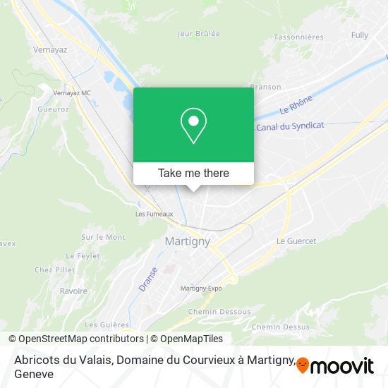 Abricots du Valais, Domaine du Courvieux à Martigny map