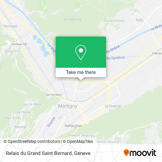 Relais du Grand Saint Bernard map