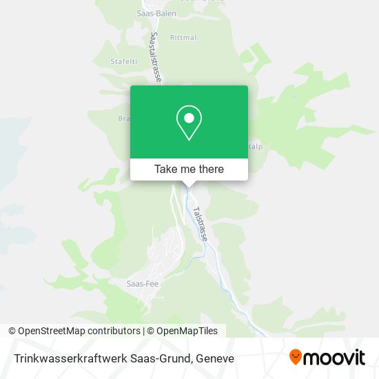 Trinkwasserkraftwerk Saas-Grund map