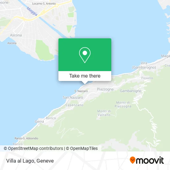 Villa al Lago map