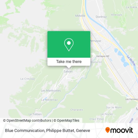 Blue Communication, Philippe Buttet map