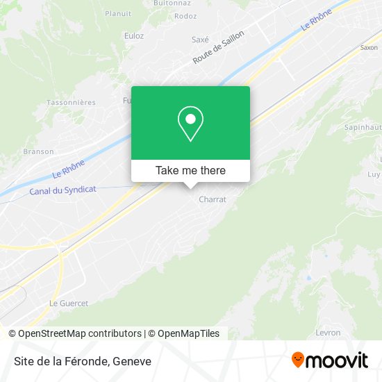 Site de la Féronde map