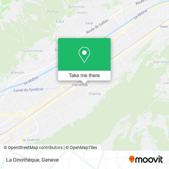 La Dinothèque map