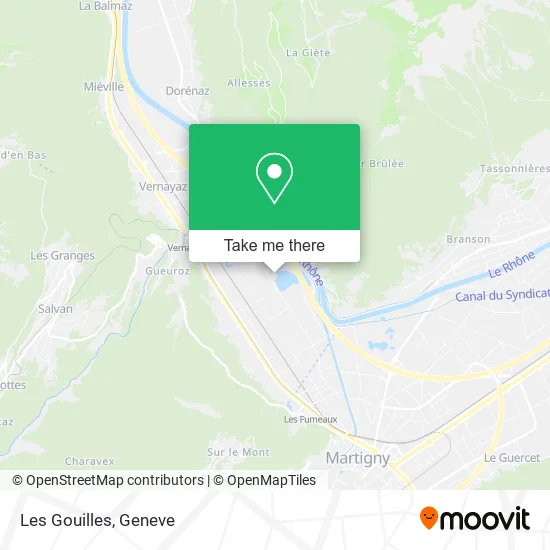 Les Gouilles map